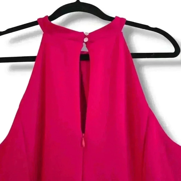 Julia Jordan Twist Halter Sheath Dress Hot Pink Size 12 #115 - Picture 6 of 7